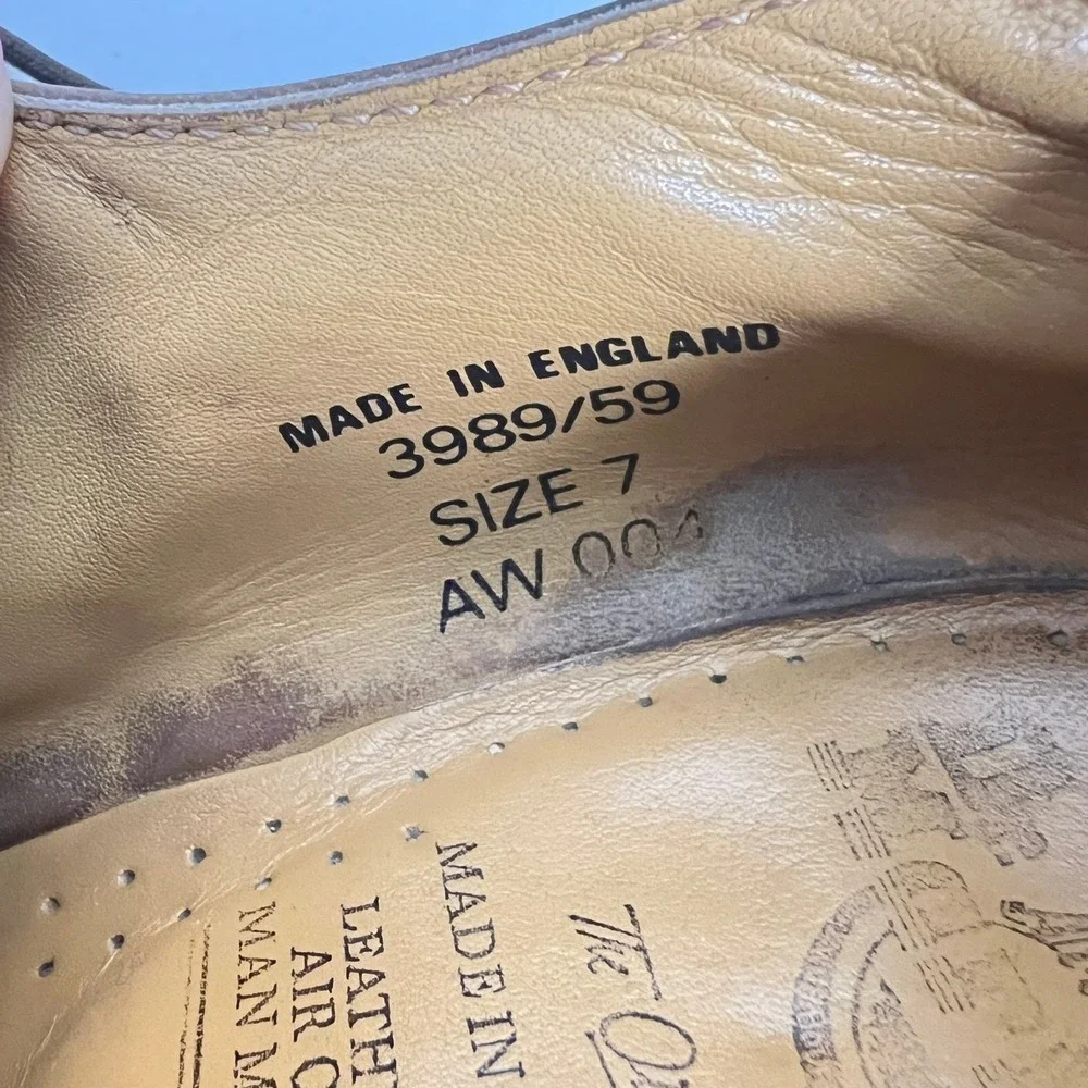 Dr Martens England 3989/59 Brown Leather Brogue Oxford Shoes Men's 7